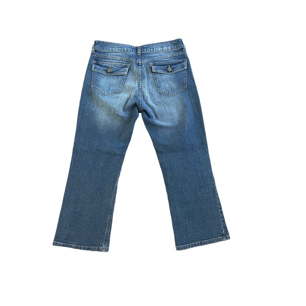 Burberry Womens Capri jeans pants size 8 inseam 22in blue EUC distressed - Picture 12 of 12